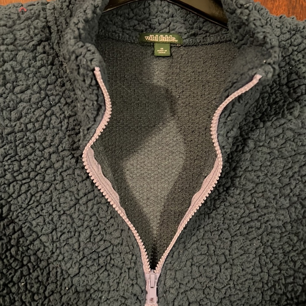 Wild Fable Women’s Teal Fleece Half Zip Sweatshirt Medium - Picture 2 of 3